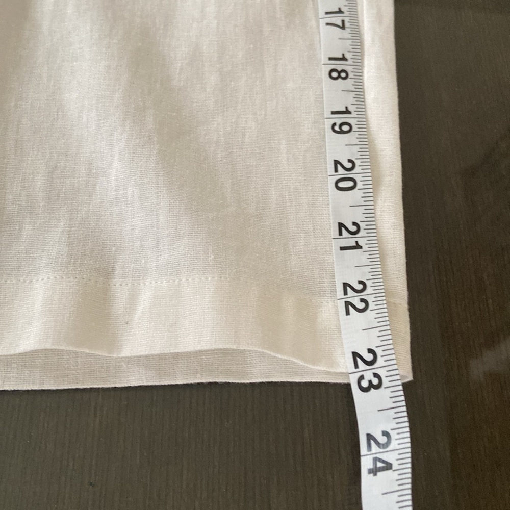 I.N.C. LINEN BLEND HIGH RISE WIDE LEG PANTS. WHITE - Picture 13 of 14